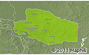Physical 3D Map of Balancan, semi-desaturated