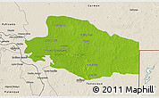 Physical 3D Map of Balancan, shaded relief outside