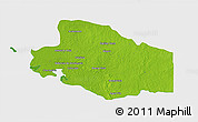 Physical 3D Map of Balancan, single color outside