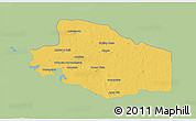 Savanna Style 3D Map of Balancan, single color outside