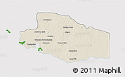 Shaded Relief 3D Map of Balancan, single color outside