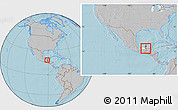 Gray Location Map of Balancan, highlighted parent region, within the entire country, hill shading