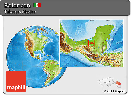 Physical Location Map of Balancan