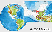 Physical Location Map of Balancan, highlighted country, highlighted parent region