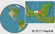 Satellite Location Map of Balancan, highlighted parent region