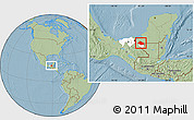 Savanna Style Location Map of Balancan, highlighted parent region, hill shading