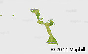 Satellite 3D Map of Emiliano Zapata, single color outside