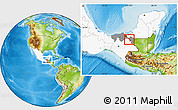 Physical Location Map of Emiliano Zapata, highlighted country, highlighted parent region