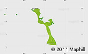 Physical Map of Emiliano Zapata, single color outside