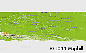 Physical Panoramic Map of Emiliano Zapata