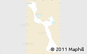Classic Style Simple Map of Emiliano Zapata, single color outside