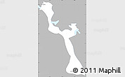 Gray Simple Map of Emiliano Zapata, single color outside