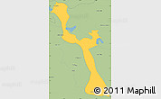 Savanna Style Simple Map of Emiliano Zapata