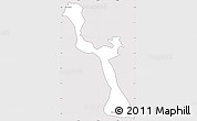 Silver Style Simple Map of Emiliano Zapata, cropped outside