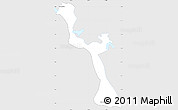 Silver Style Simple Map of Emiliano Zapata, single color outside