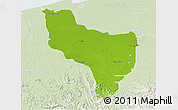 Physical 3D Map of Huimanguillo, lighten