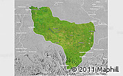 Satellite 3D Map of Huimanguillo, lighten, desaturated