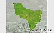 Satellite 3D Map of Huimanguillo, lighten, semi-desaturated