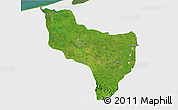 Satellite 3D Map of Huimanguillo, single color outside