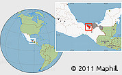 Savanna Style Location Map of Huimanguillo, highlighted country, highlighted parent region