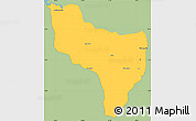 Savanna Style Simple Map of Huimanguillo, single color outside