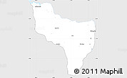 Silver Style Simple Map of Huimanguillo, single color outside