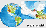 Physical Location Map of Jalpa de Mendez, highlighted country, highlighted parent region
