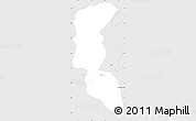 Silver Style Simple Map of Jalpa de Mendez