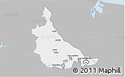 Gray 3D Map of Jonuta, single color outside