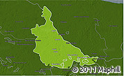 Physical 3D Map of Jonuta, darken