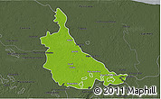 Physical 3D Map of Jonuta, darken, semi-desaturated