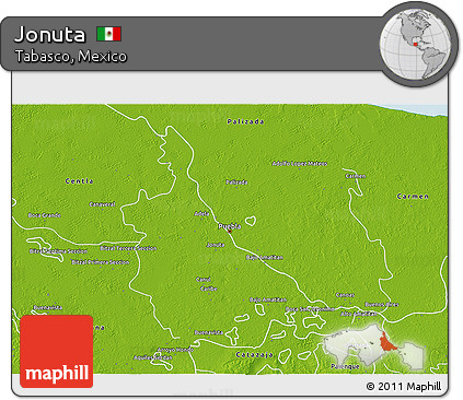 Physical 3D Map of Jonuta