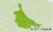 Physical 3D Map of Jonuta, lighten