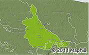 Physical 3D Map of Jonuta, semi-desaturated