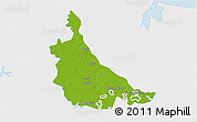 Physical 3D Map of Jonuta, single color outside