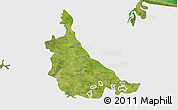 Satellite 3D Map of Jonuta, single color outside
