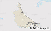 Shaded Relief 3D Map of Jonuta, single color outside