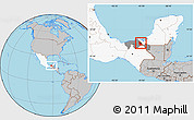 Gray Location Map of Jonuta, highlighted country, highlighted parent region