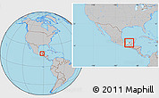 Gray Location Map of Jonuta, highlighted parent region, within the entire country