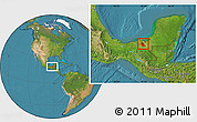 Satellite Location Map of Jonuta