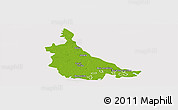 Physical Panoramic Map of Jonuta, cropped outside