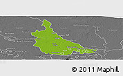 Physical Panoramic Map of Jonuta, desaturated