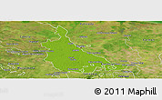 Physical Panoramic Map of Jonuta, satellite outside