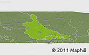 Physical Panoramic Map of Jonuta, semi-desaturated