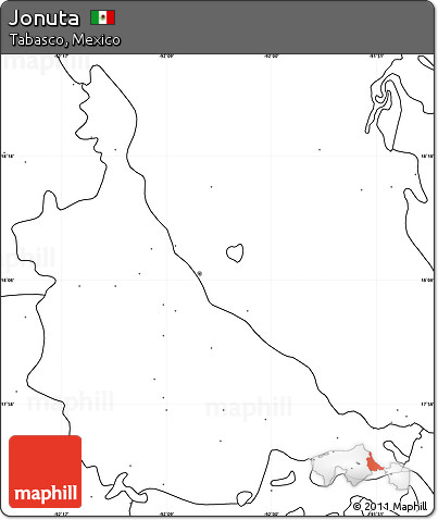 Blank Simple Map of Jonuta, no labels