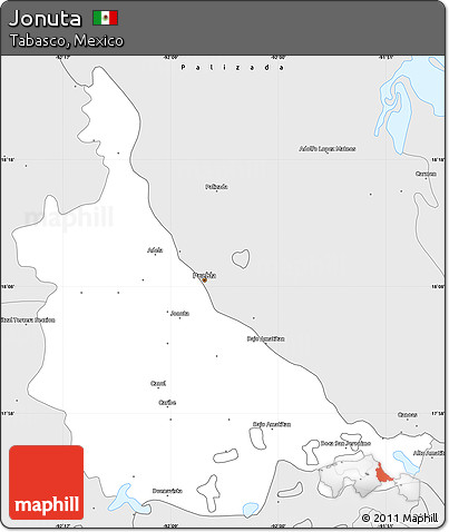 Silver Style Simple Map of Jonuta