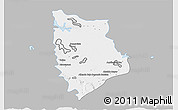 Gray 3D Map of Macuspana, single color outside