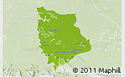 Physical 3D Map of Macuspana, lighten