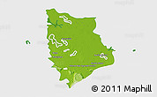 Physical 3D Map of Macuspana, single color outside