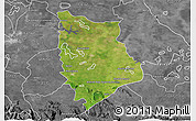Satellite 3D Map of Macuspana, desaturated